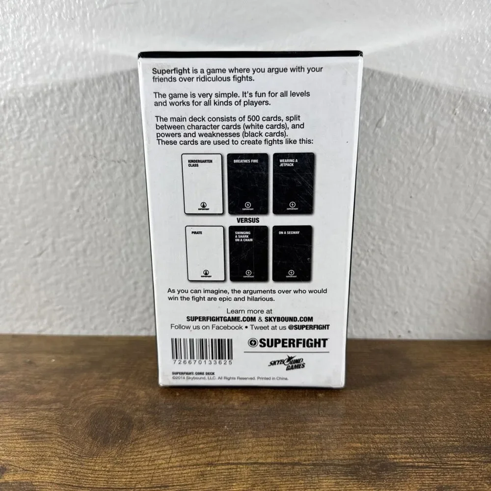 Superfight 500-Card Core Deck Card Base Starter Set Complete Skybound Games